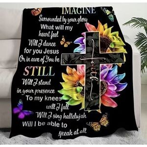Christian Cross 3D Throw Blanket. 50”x60”. Ultra Soft. NWT.
